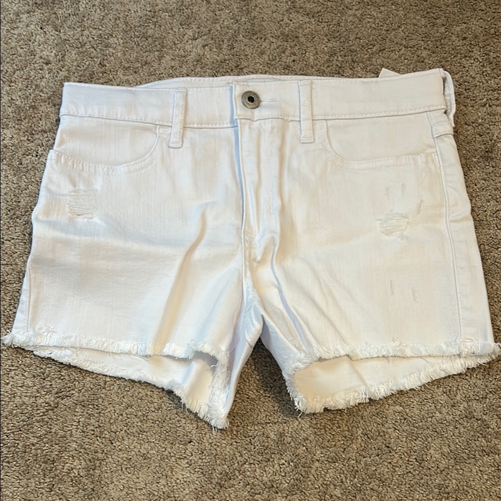 Abercrombie Kids High Rise White Jean Shorts Girls Size 11/12